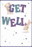 Vivid and heartening, this get well card shines with the playful warmth so typical of Harrow Weald's welcoming streets. A delightful bear with plush, textured fur and an exuberant floppy-eared puppy emerge joyfully from a backdrop of creamy white, hands and paws supporting the large, inviting letters of 'Get Well.' The font's deep indigo and fresh teal hues stand out with cheerful clarity, while a cascade of tiny stars in blues and purples sparkles across the scene, suggesting new hope blooming around every corner-just like springtime in Cedars Park. Every detail, from the expressive faces to the tactile brushwork, is imbued with love and care, mirroring the approach taken at Harrow Weald Florist for handcrafted bouquet deliveries. Perfect for anyone in recovery, this card offers a sensory embrace, infusing the healing process with cheer, comfort, and the unwavering support of a caring local community.
